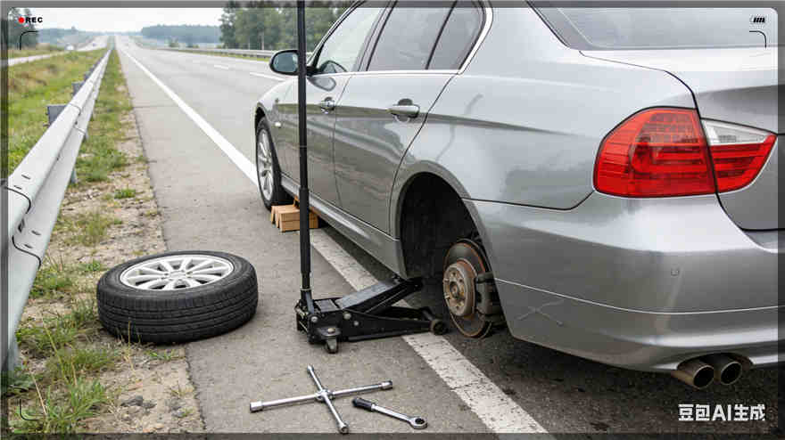 秦皇岛爆胎道路救援-汽车换备胎